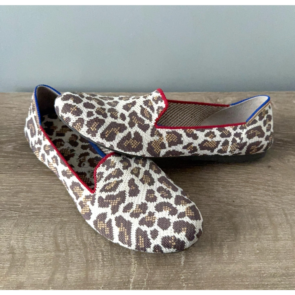 Rothy’s Mocha Leopard Print Loafer Flats Size 8 - Picture 10 of 10